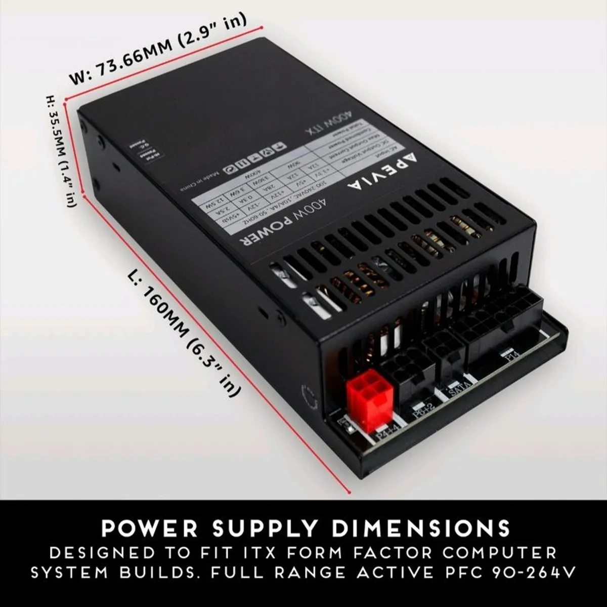 Flex ITX 400W power supply - Apevia - Image 4