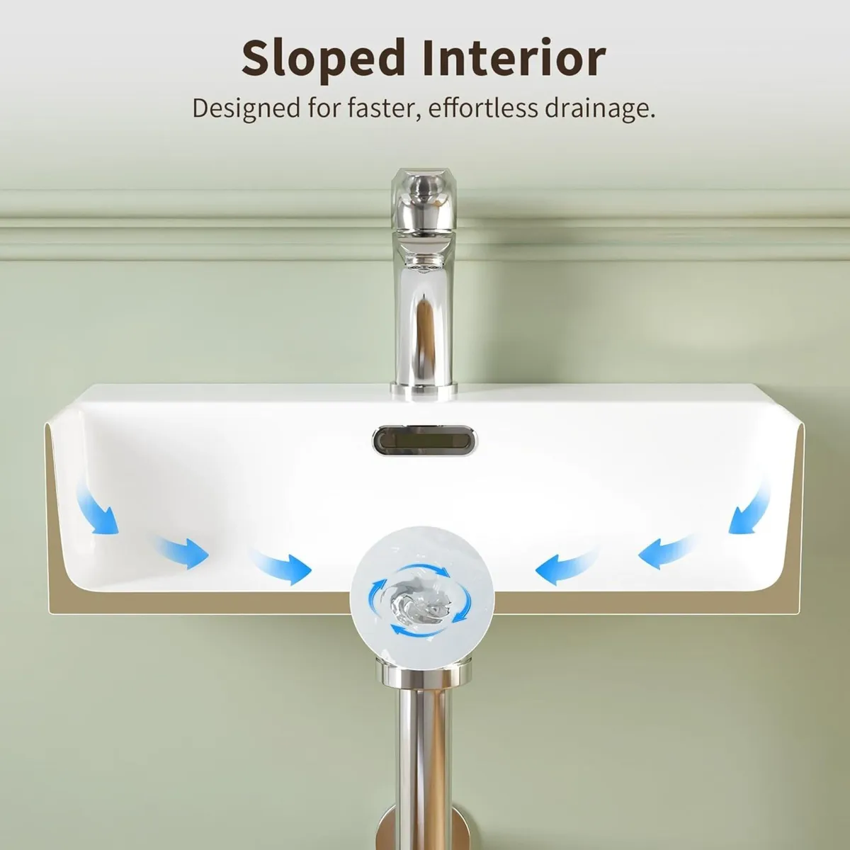 Ceramic Bathroom Sink - White Countertop Basin - Image 4