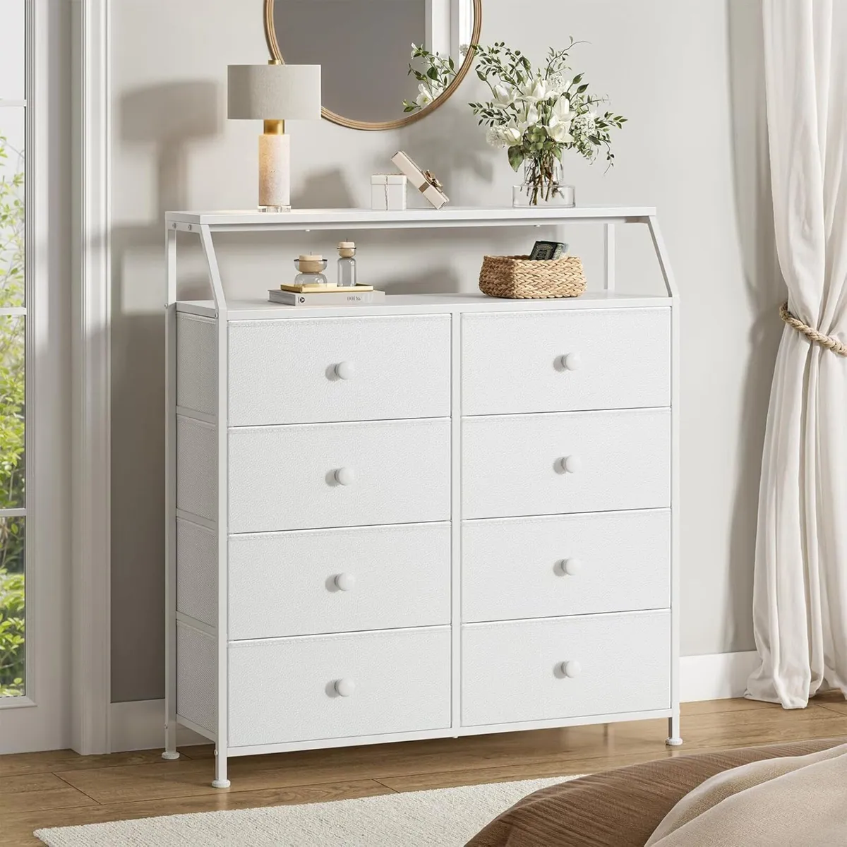 Chest of Drawers with 8 White Dresser for Bedroom - Image 3