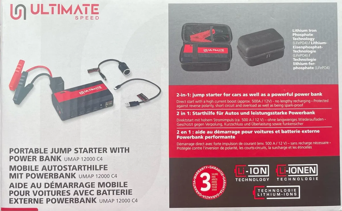 Ultimate Speed Portable Jump Starter Brand New - Image 2