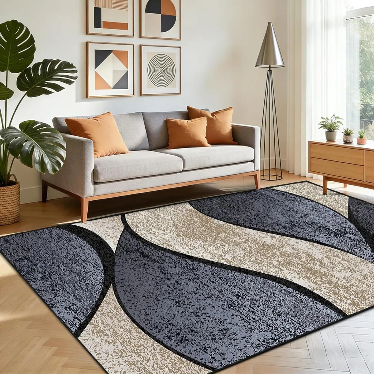 Washable Living Room Rug 200x300cm Large Short - Image 1