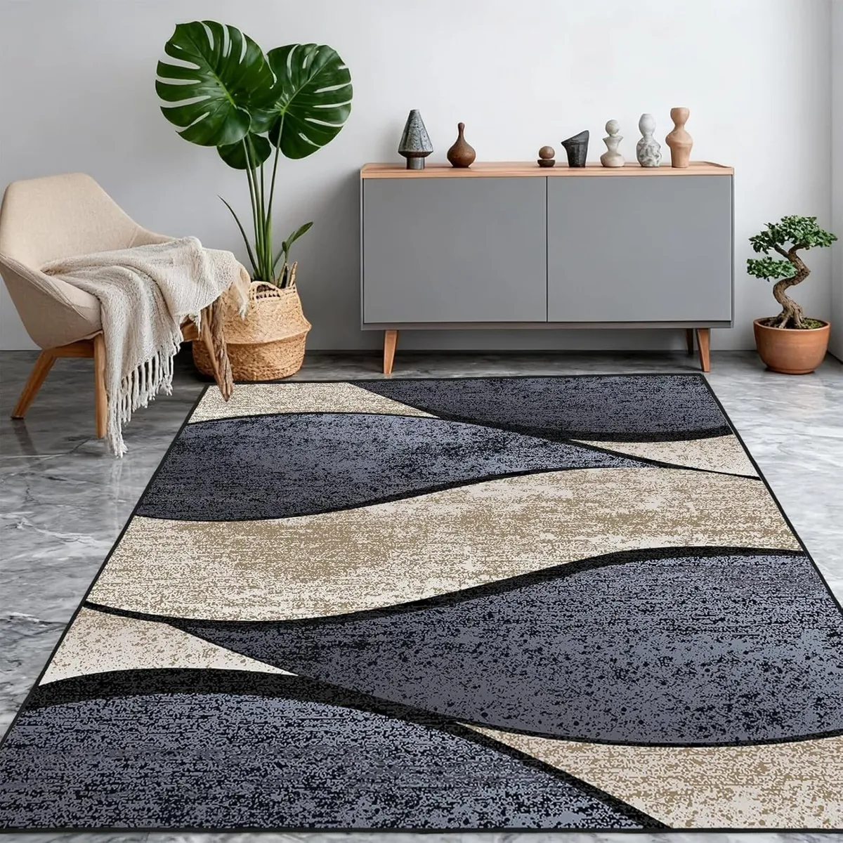 Washable Living Room Rug 200x300cm Large Short - Image 2