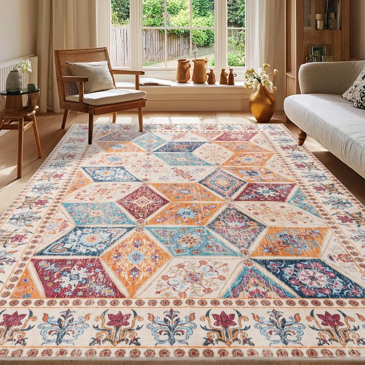 Vintage Area Rugs for Bedroom 160x230 cm Retro - Image 3