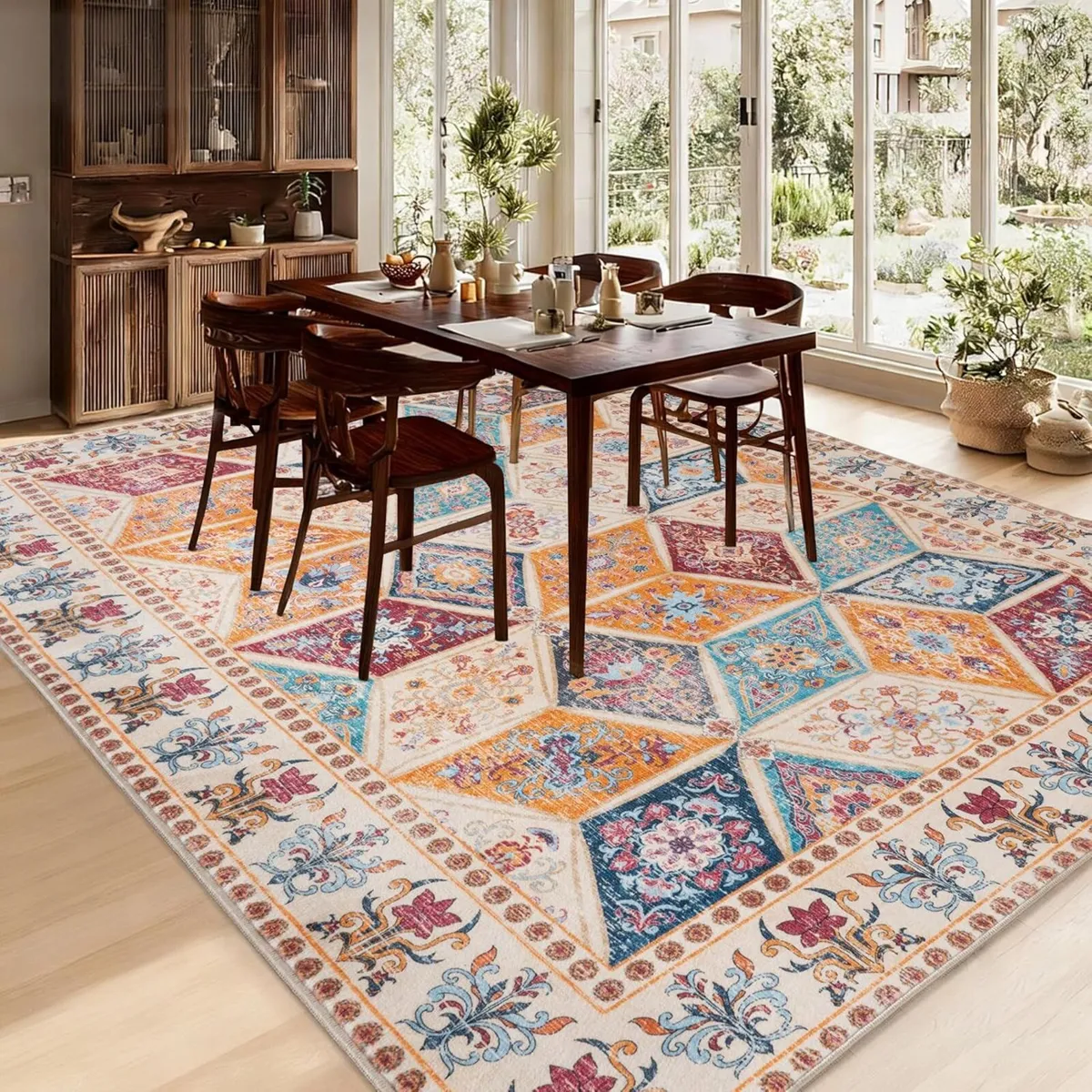 Vintage Area Rugs for Bedroom 160x230 cm Retro - Image 4