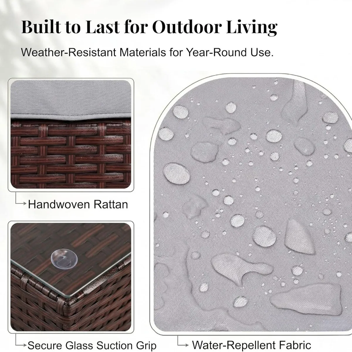 Malaga Outdoor Furniture 4 Seater Rattan Garden - Image 4