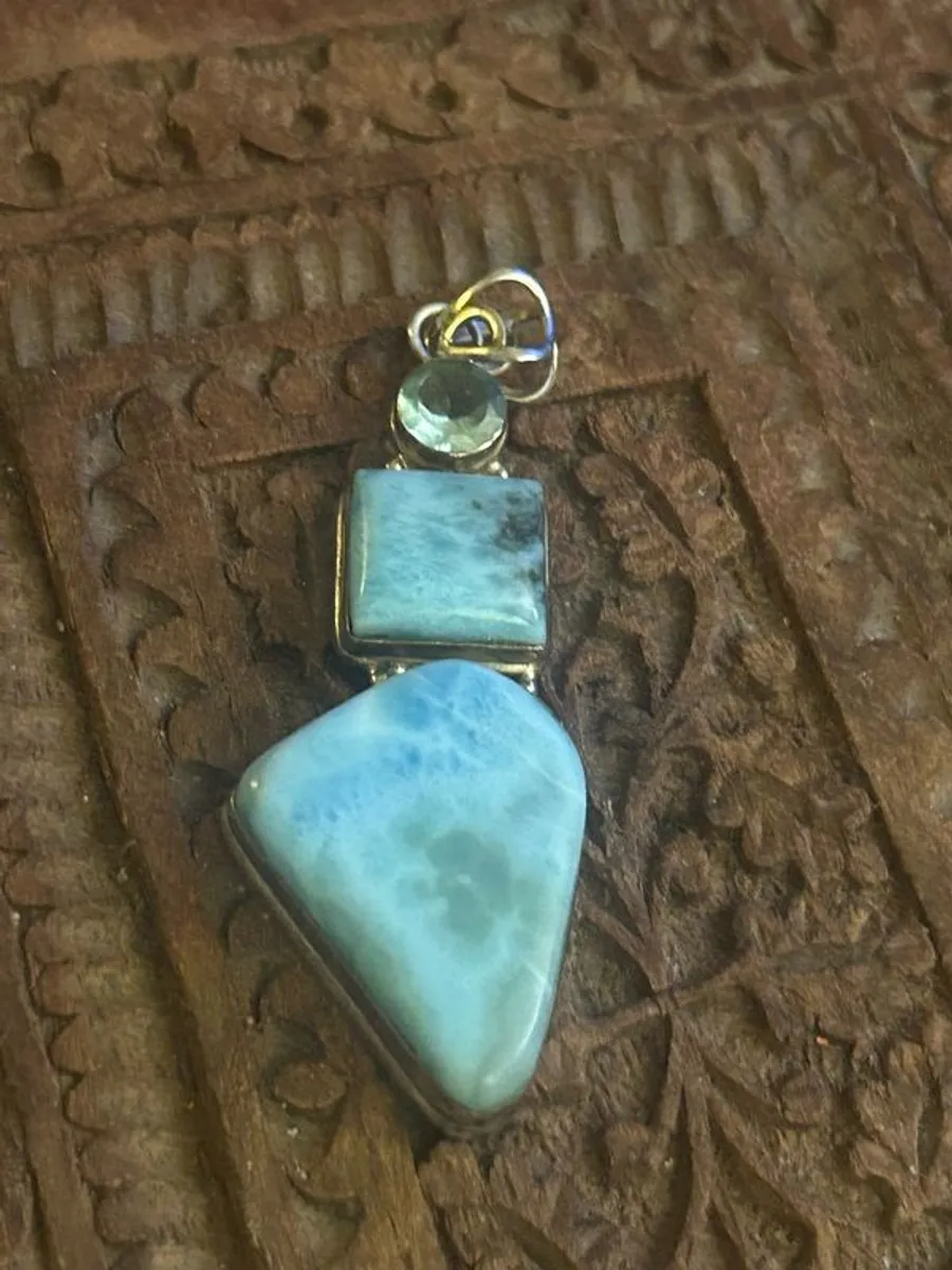 Larimar & Sterling Silver Pendant - Image 1