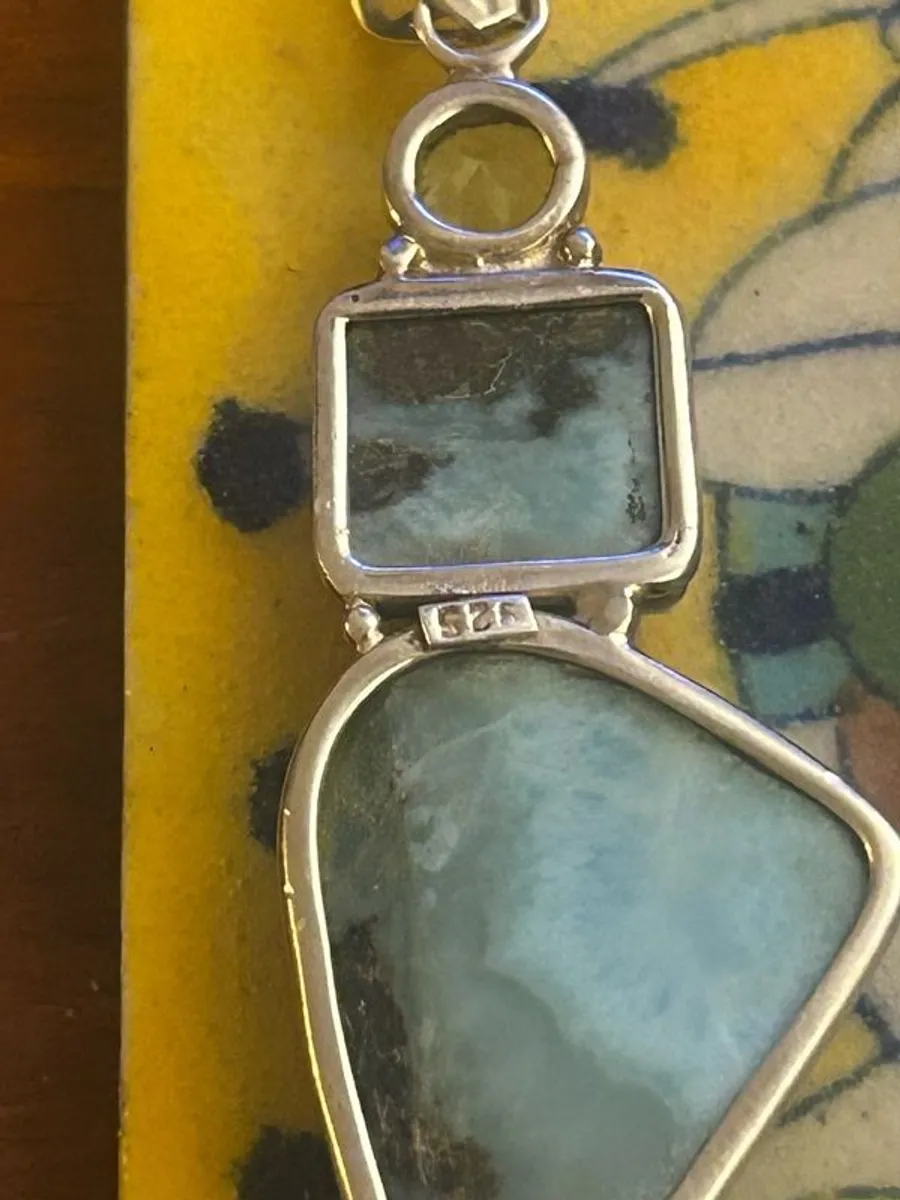 Larimar & Sterling Silver Pendant - Image 2