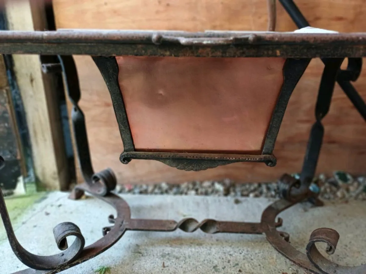 Antique Kitchen Prep Table w/ Sliding Tile Top - Image 3