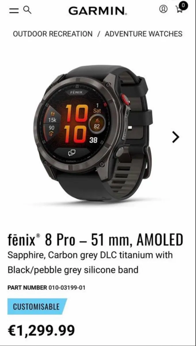 Garmin Fenix 8 pro 51mm Amoled Sapphire Sealed