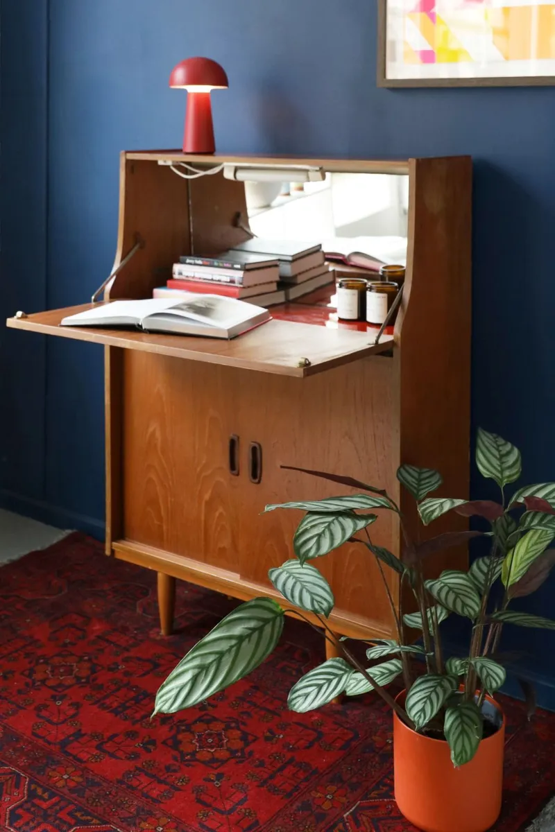 Mid Century Cocktail Cabinet Bureau - Image 1