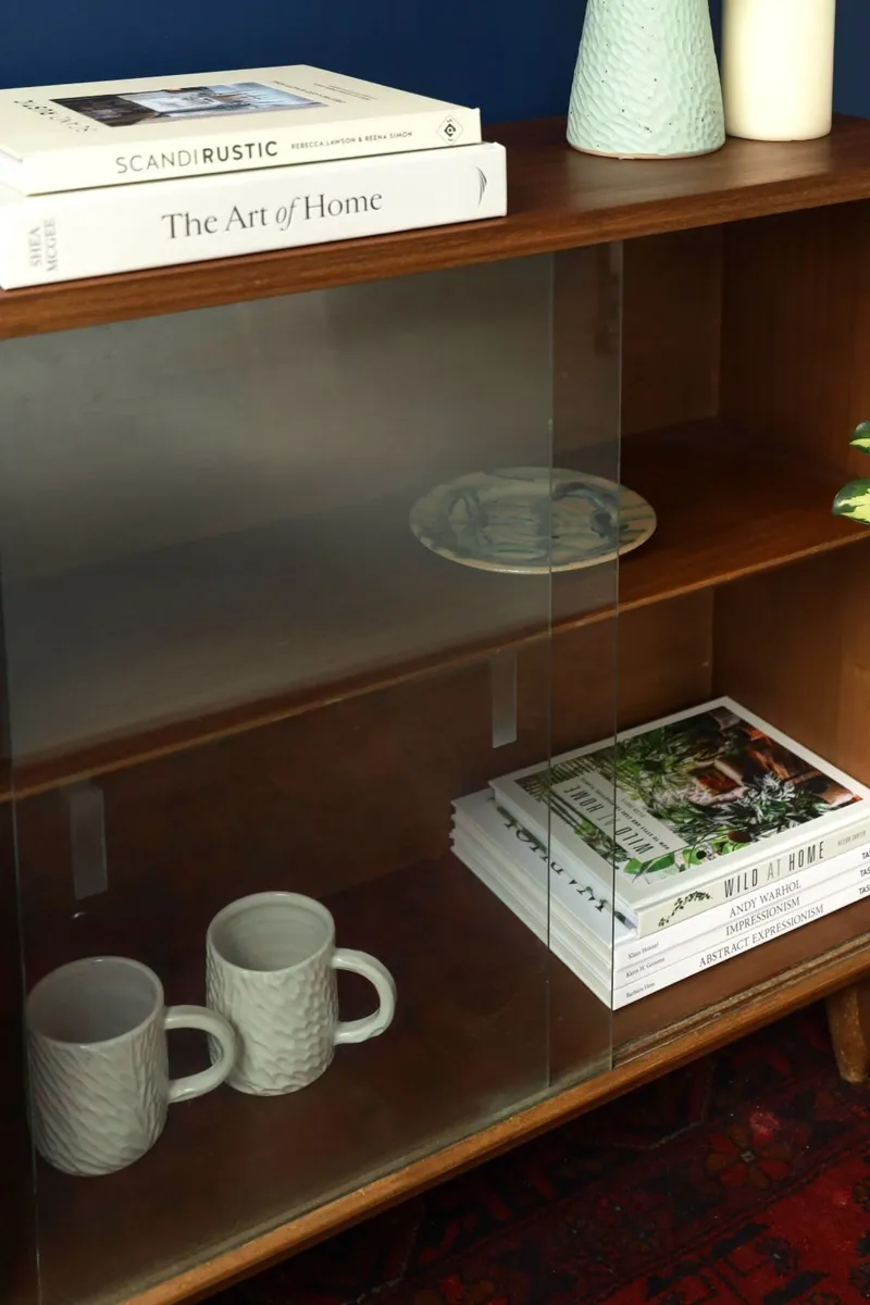 Glazed Mid Century Side Cabinet - Image 1