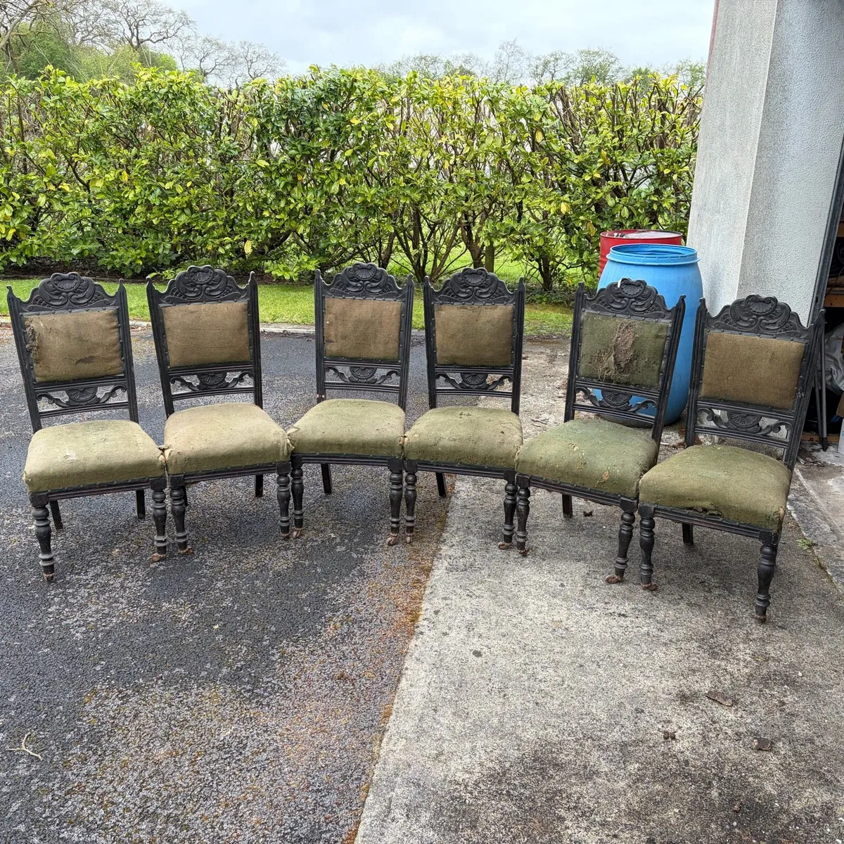 FREE 6 oak chairs - Image 1