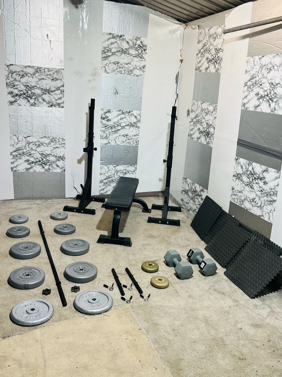 RACK STANDS WEIGHTS BARBELL DUMBBELLS MATS - Image 1