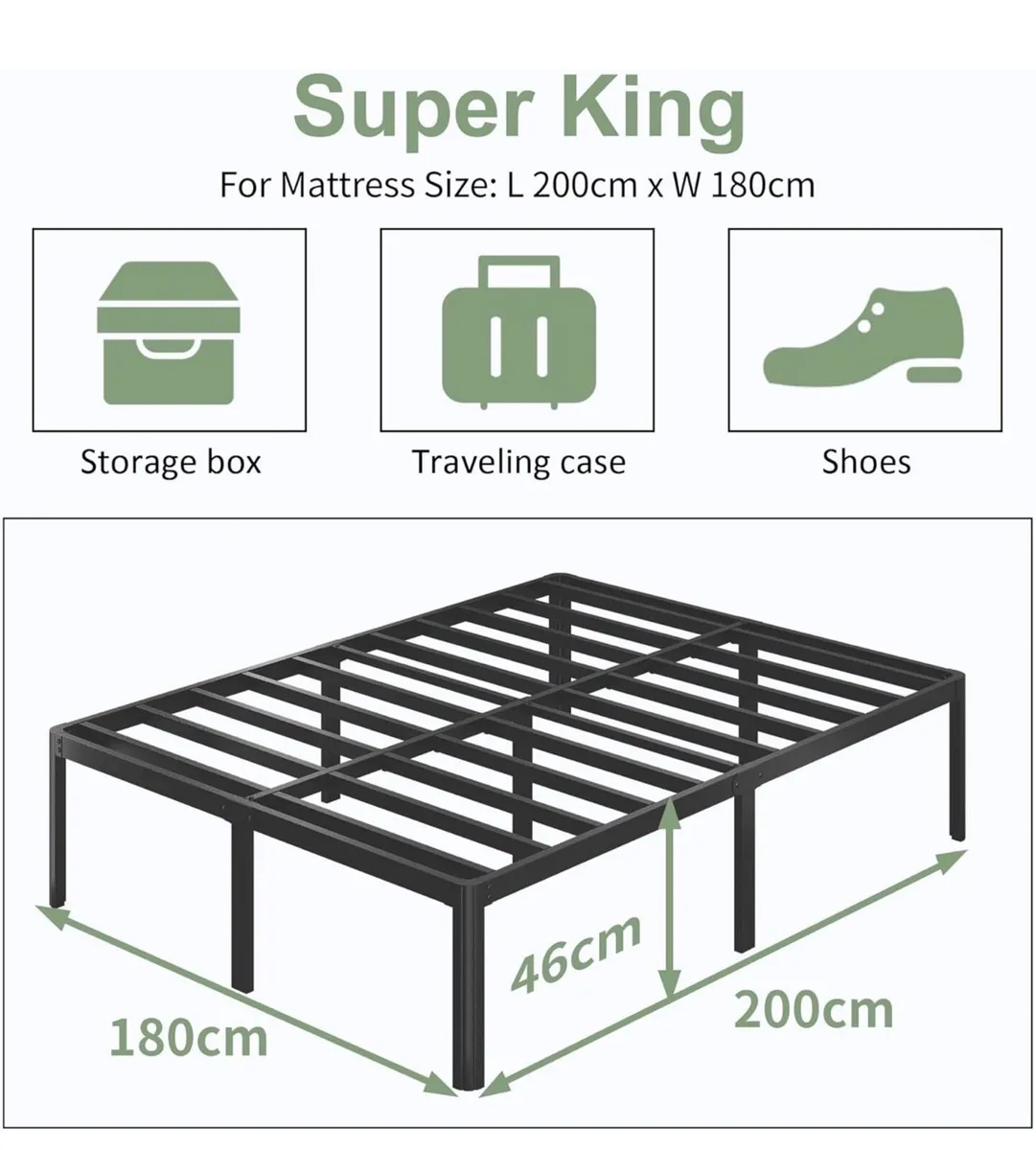 High Super King Bed Frame 6ft with Rounded Corner - Image 1