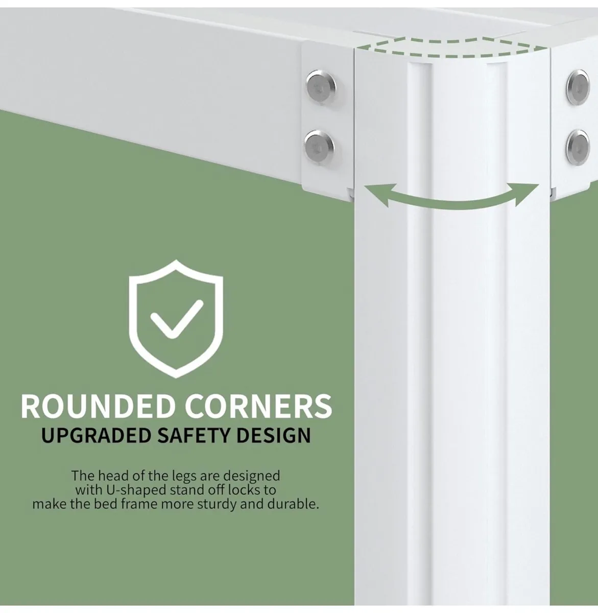 Super King Bed Frame 46 cm High with Rounded Corne - Image 4