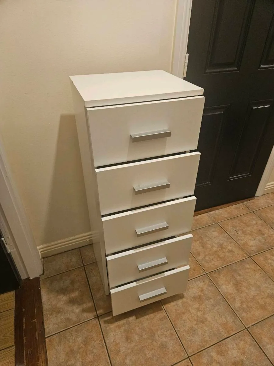 5 door chest of drawers (Jysk) - white - Image 2