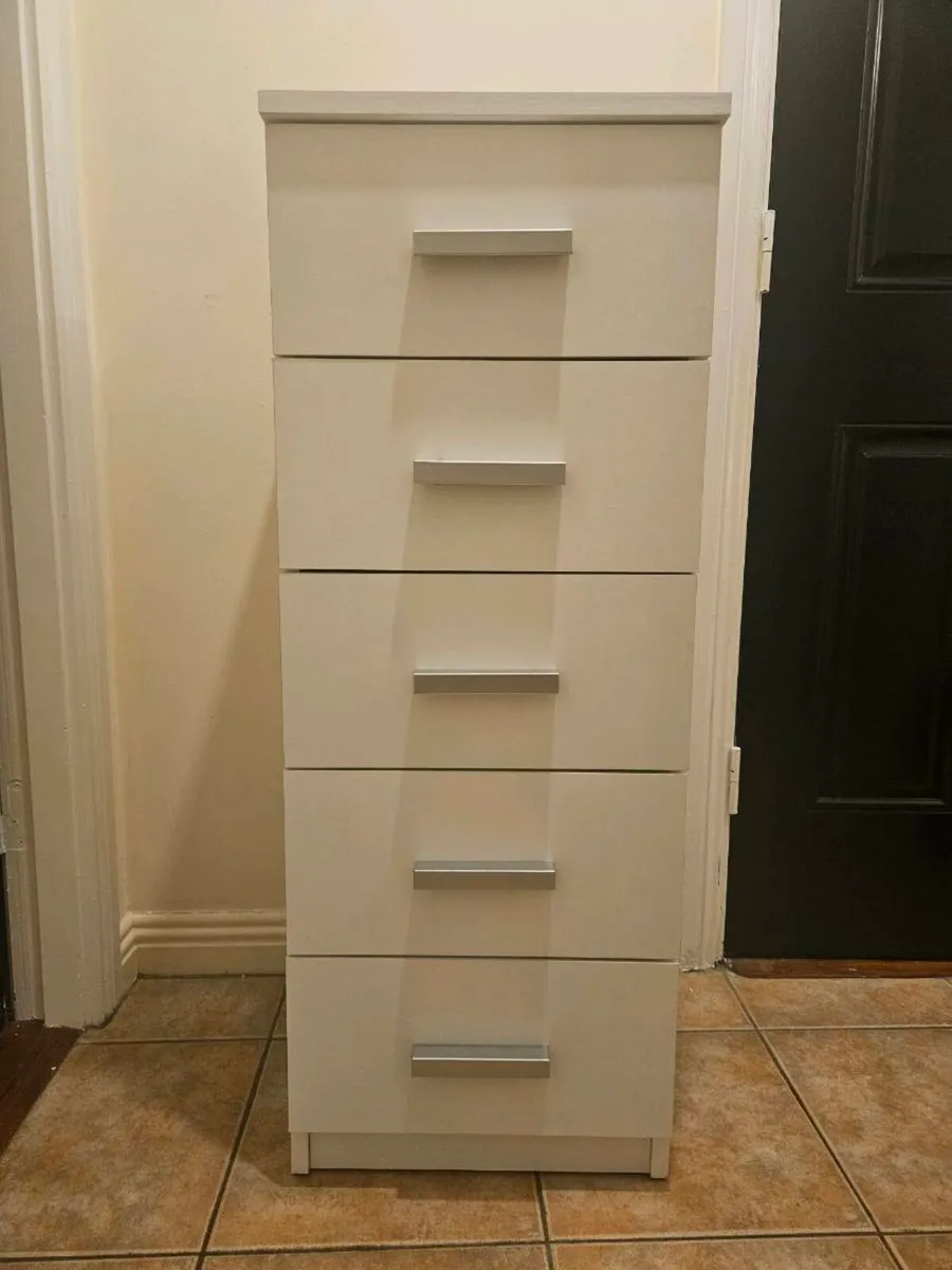5 door chest of drawers (Jysk) - white - Image 1