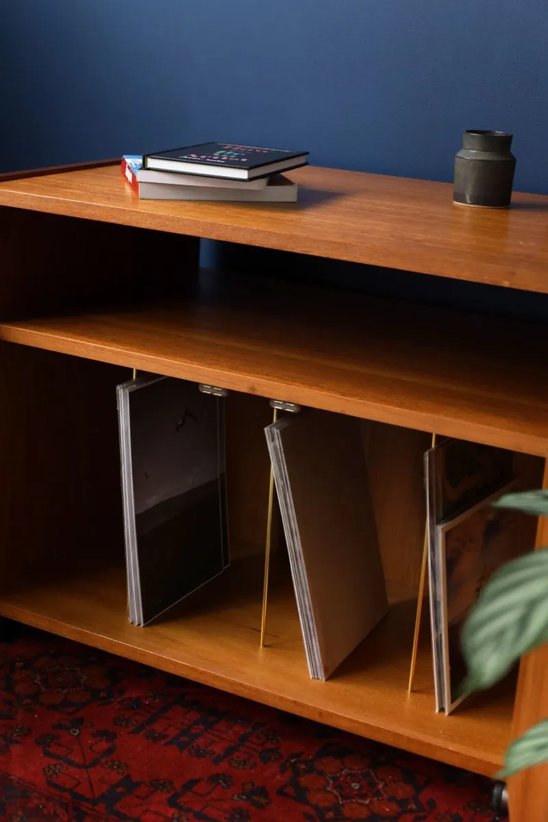 Mid century Record Cabinet Music Cube - Image 3