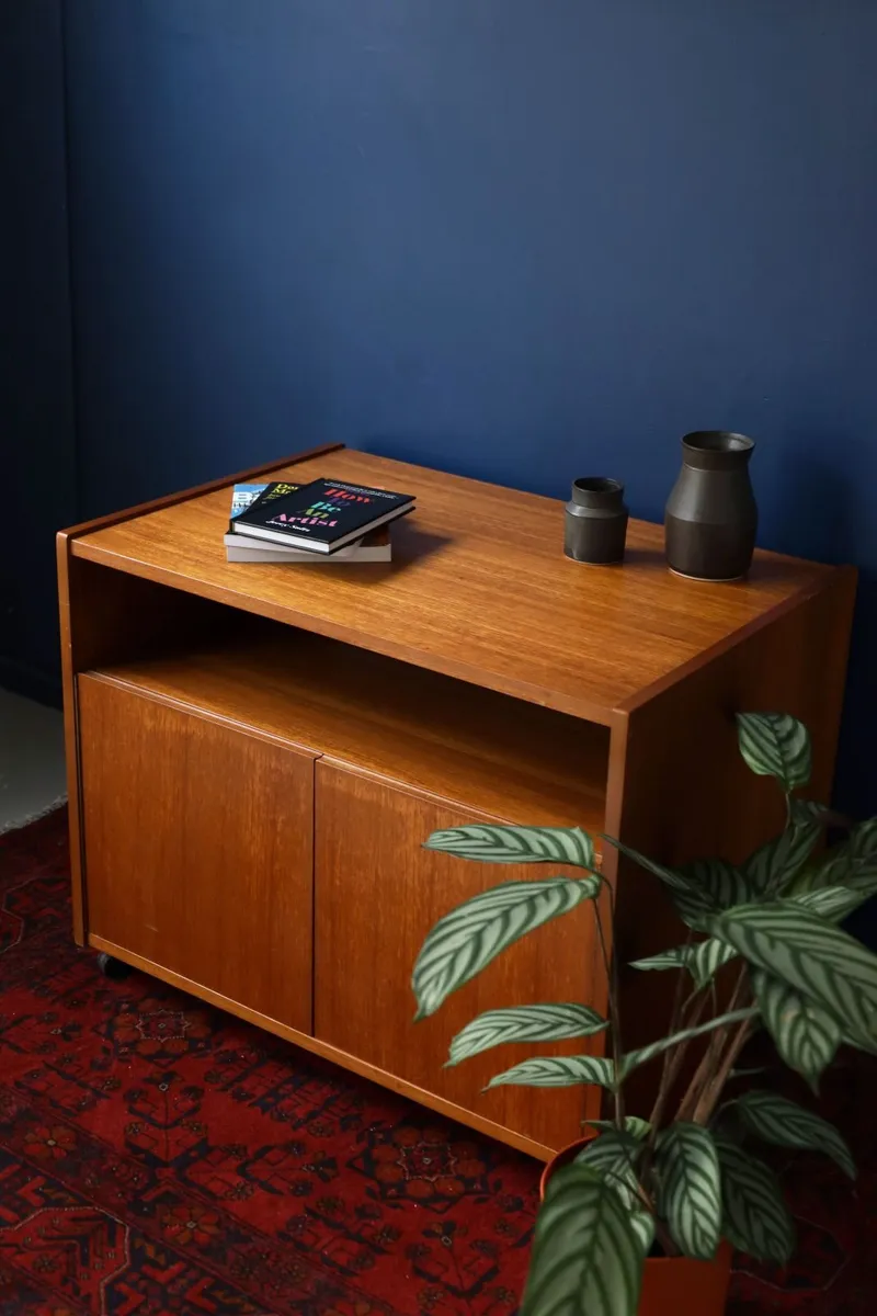 Mid century Record Cabinet Music Cube - Image 4