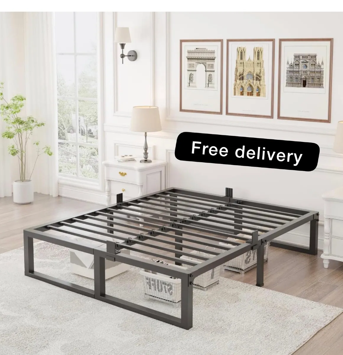 6ft Super King Bed Frame 180x200 cm - 36cm High He - Image 1