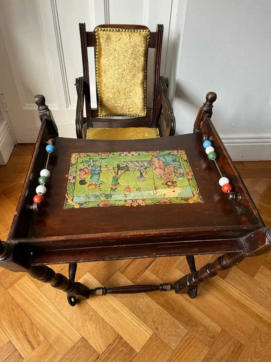 Beautiful Antique Mahogany High Chair - Image 4