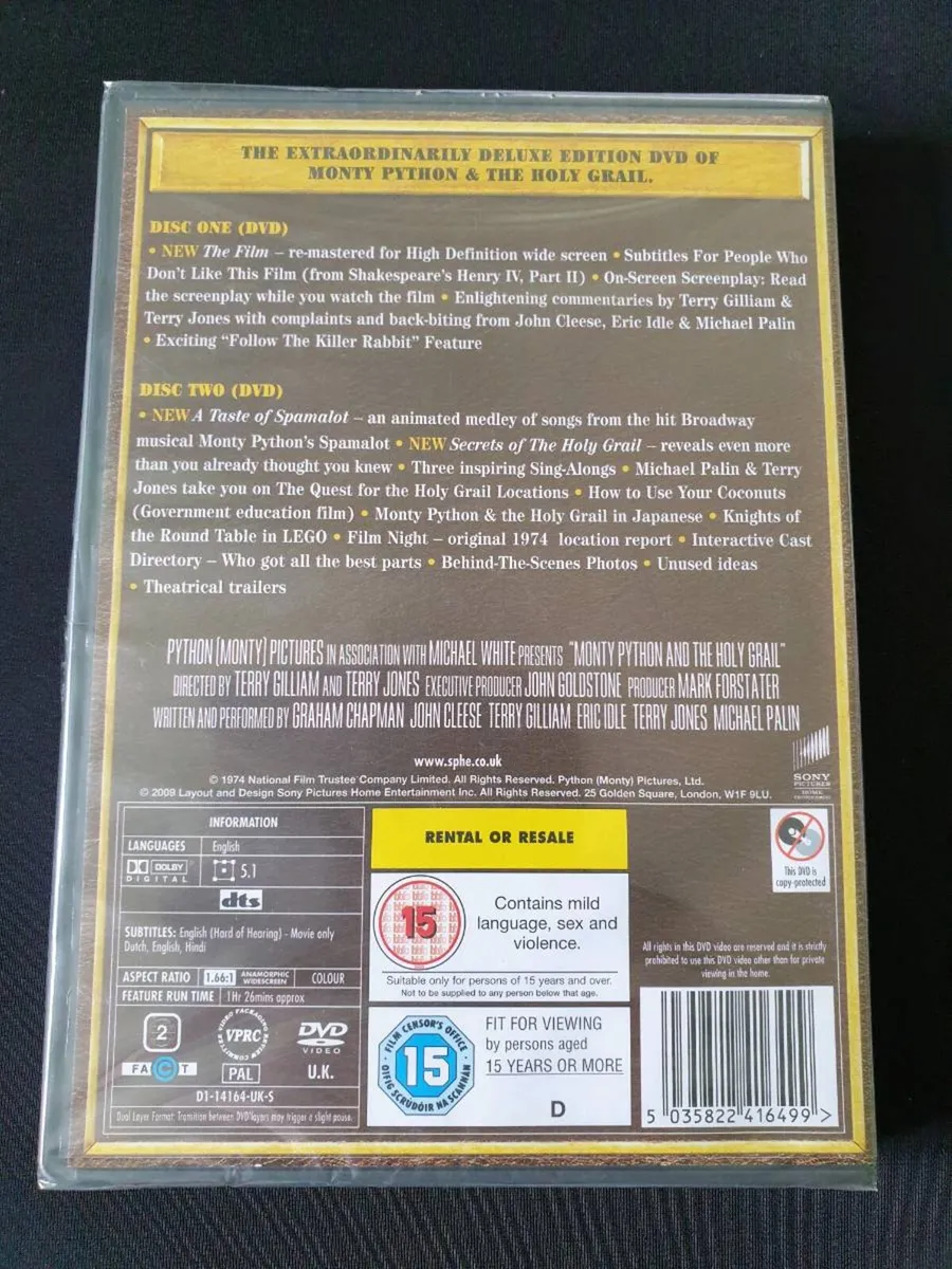 Monty Python and the Holy Grail 1975 DVD 2 Disc - Image 2