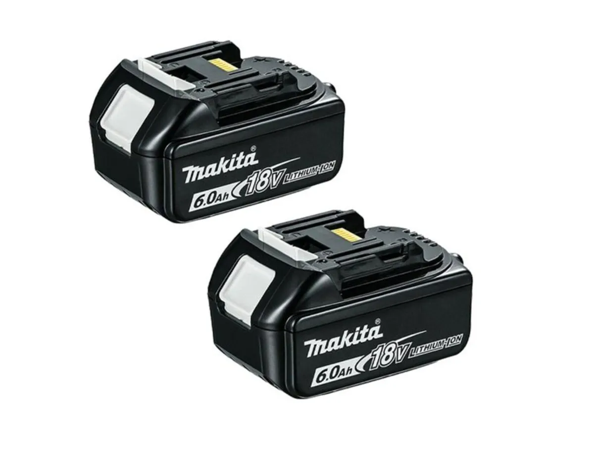 Makita BL1860B 18V 6.0Ah LXT Li-Ion Battery x2