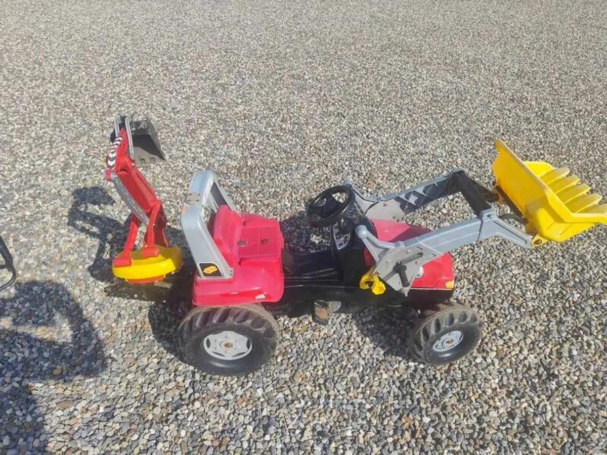 Massey Ferguson Kids tractor (rolly toys) with attachments - Image 4