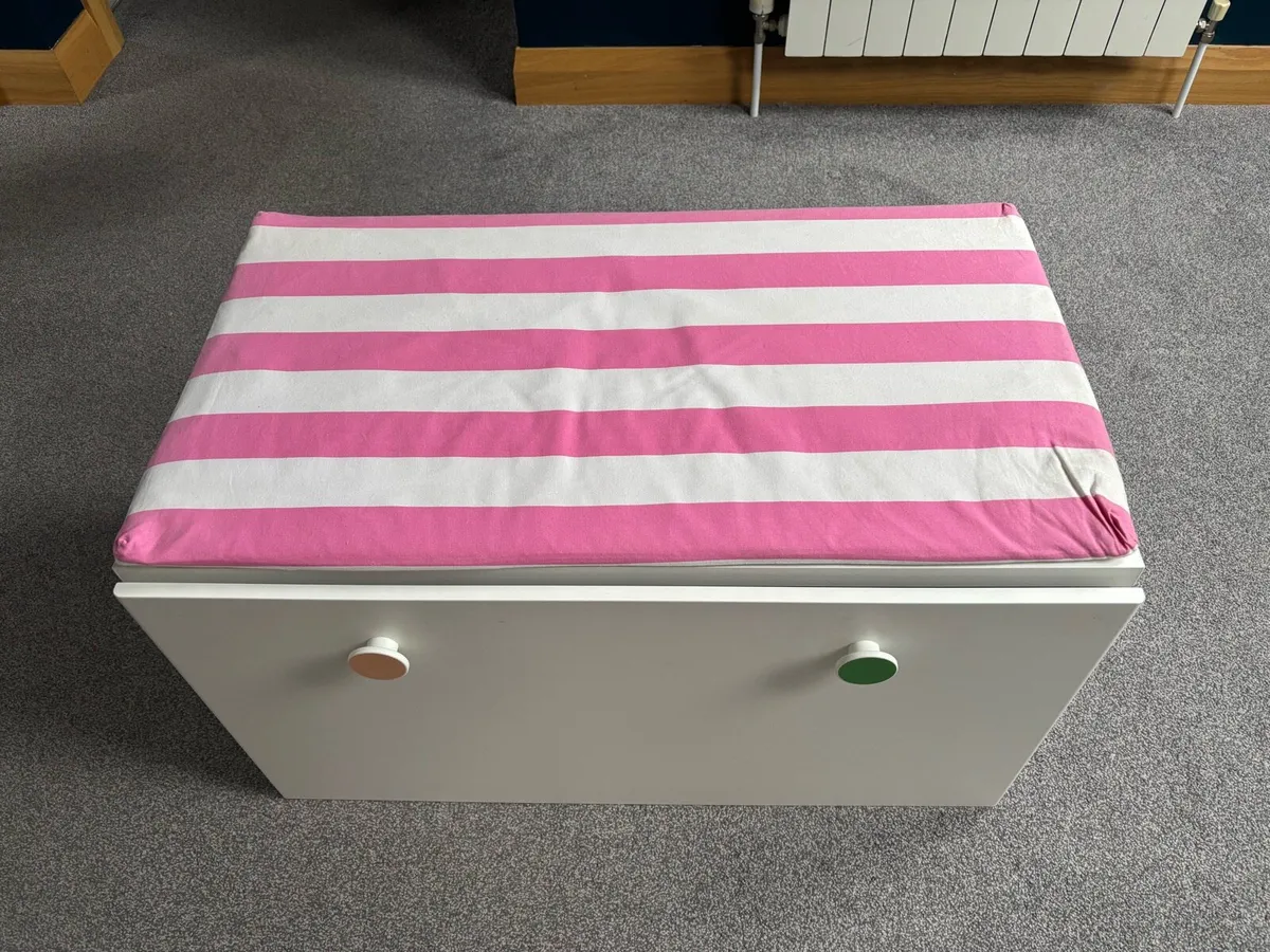 Bench with toy storage - white - Image 1