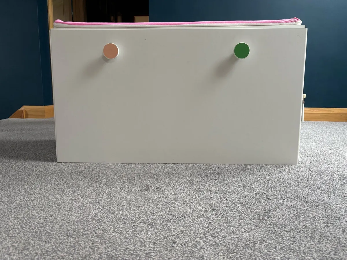 Bench with toy storage - white - Image 2