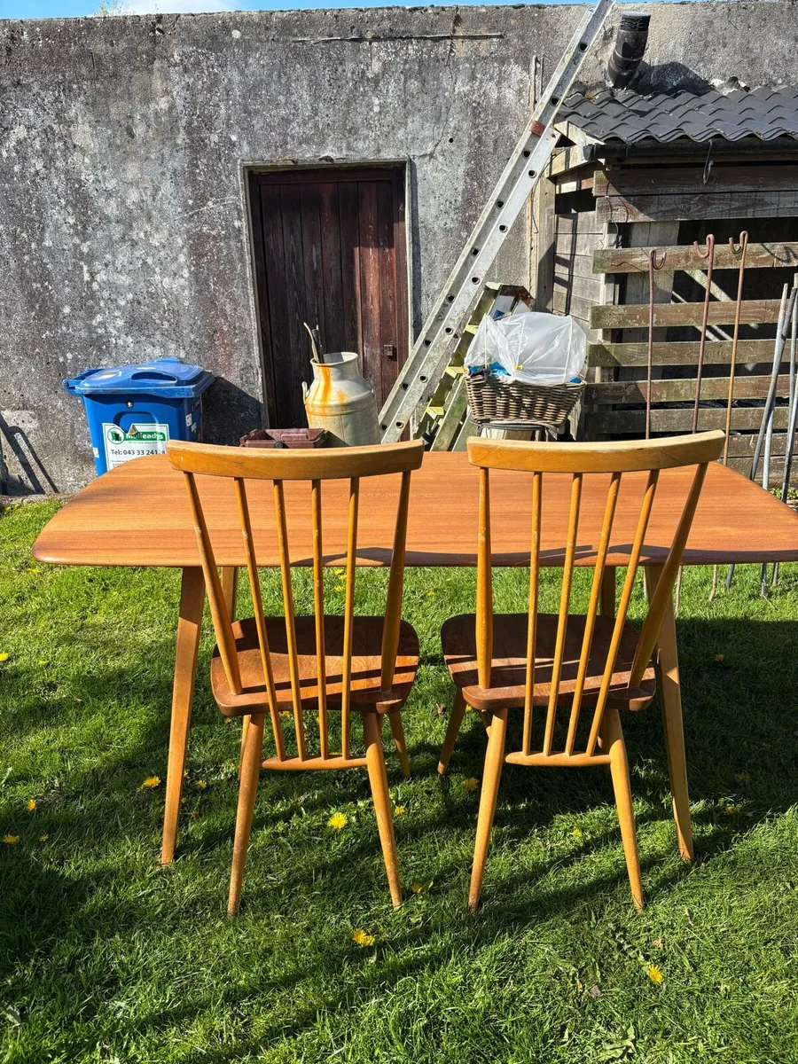 Ercol Dining table & chairs - Image 1