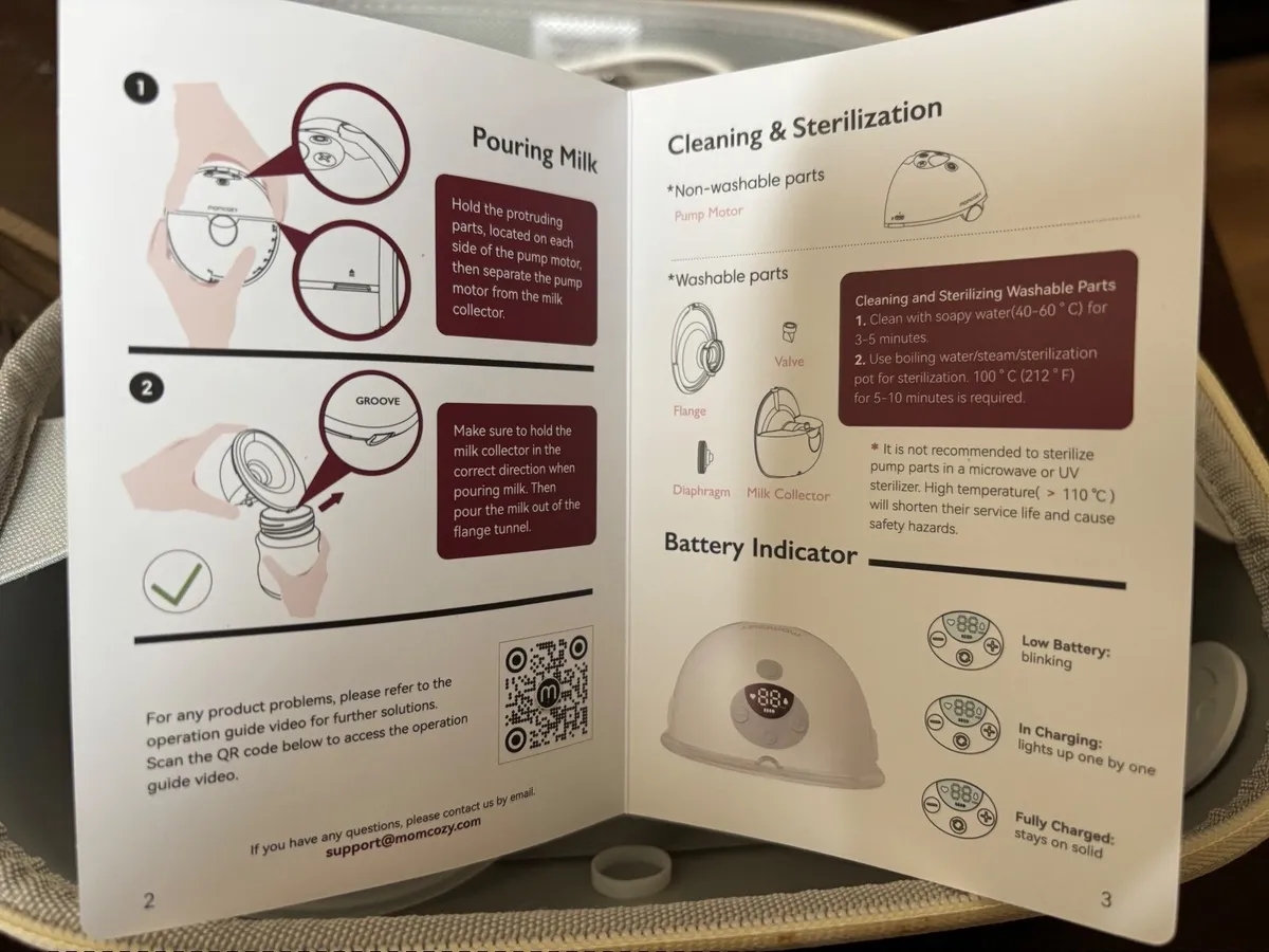 RARELY USED!!! Momcozy M5 wearable breast pump - Image 4