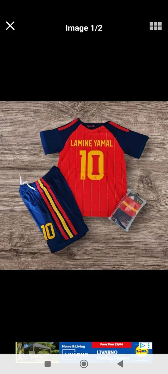 SPAIN 2026( LAMINE YAMAL 10 )KIDS KIT , 7/8,8/9 YR - Image 1