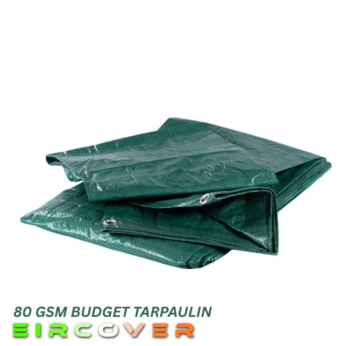 Budget Tarpaulin cover 3.5m x 3.5m 80 gsm green - Image 1