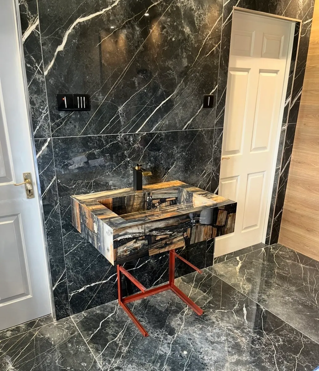 Handcrafted Porcelain Bathroom Sink - Vanity Basin - Image 1