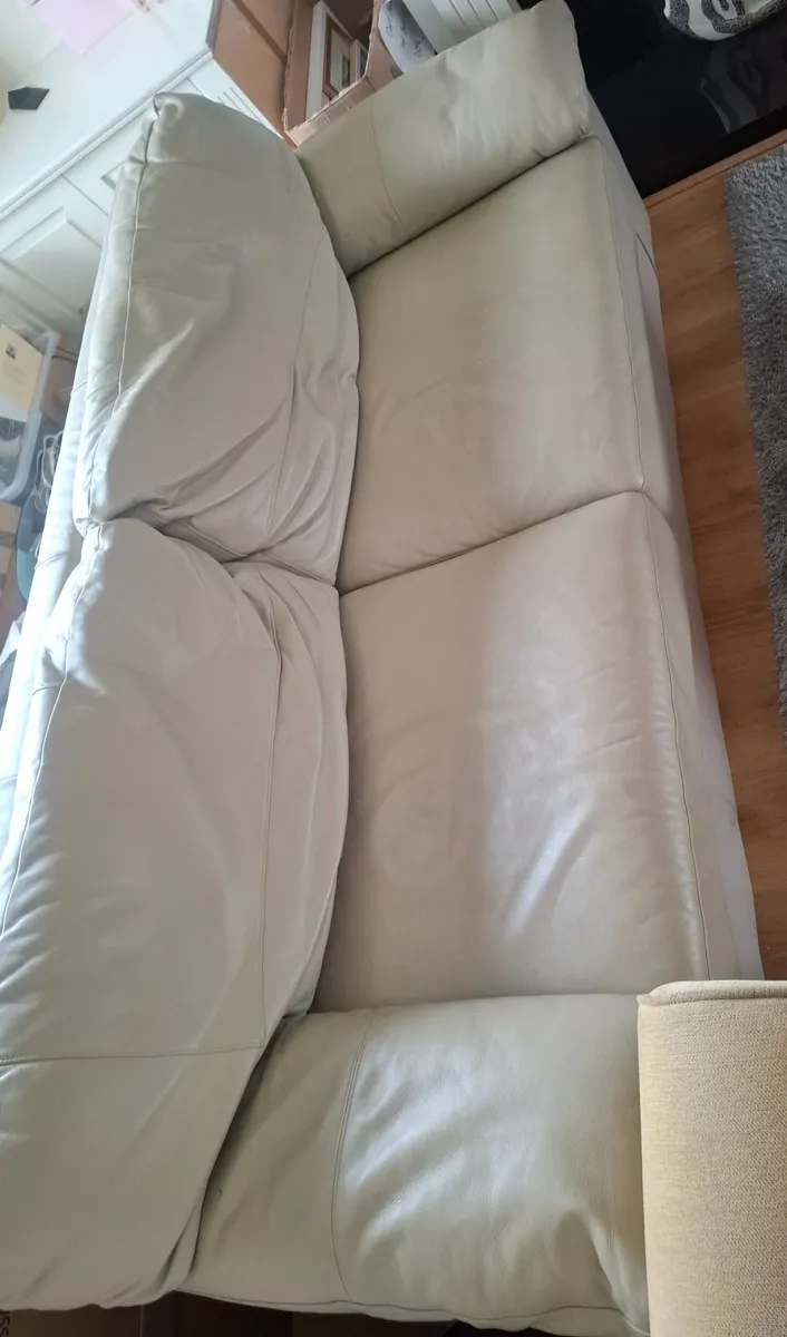 Pull Out Couch Sofa Bed (Leather) - Image 3