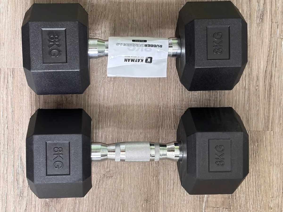 2 X 8 KG HEX dummbbells BRAND NEW UNUSED - Image 1
