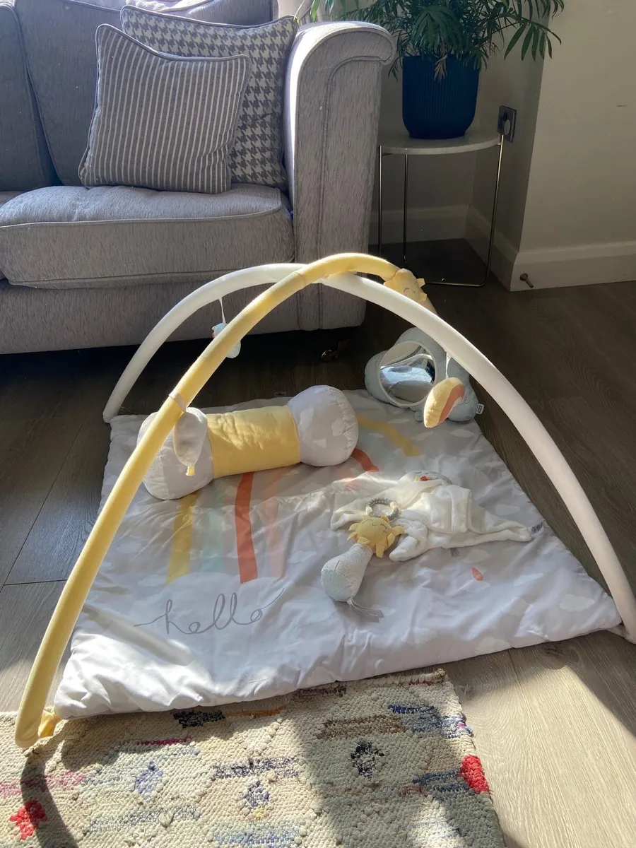 Mamas & Papas baby play mat and toys - Image 1