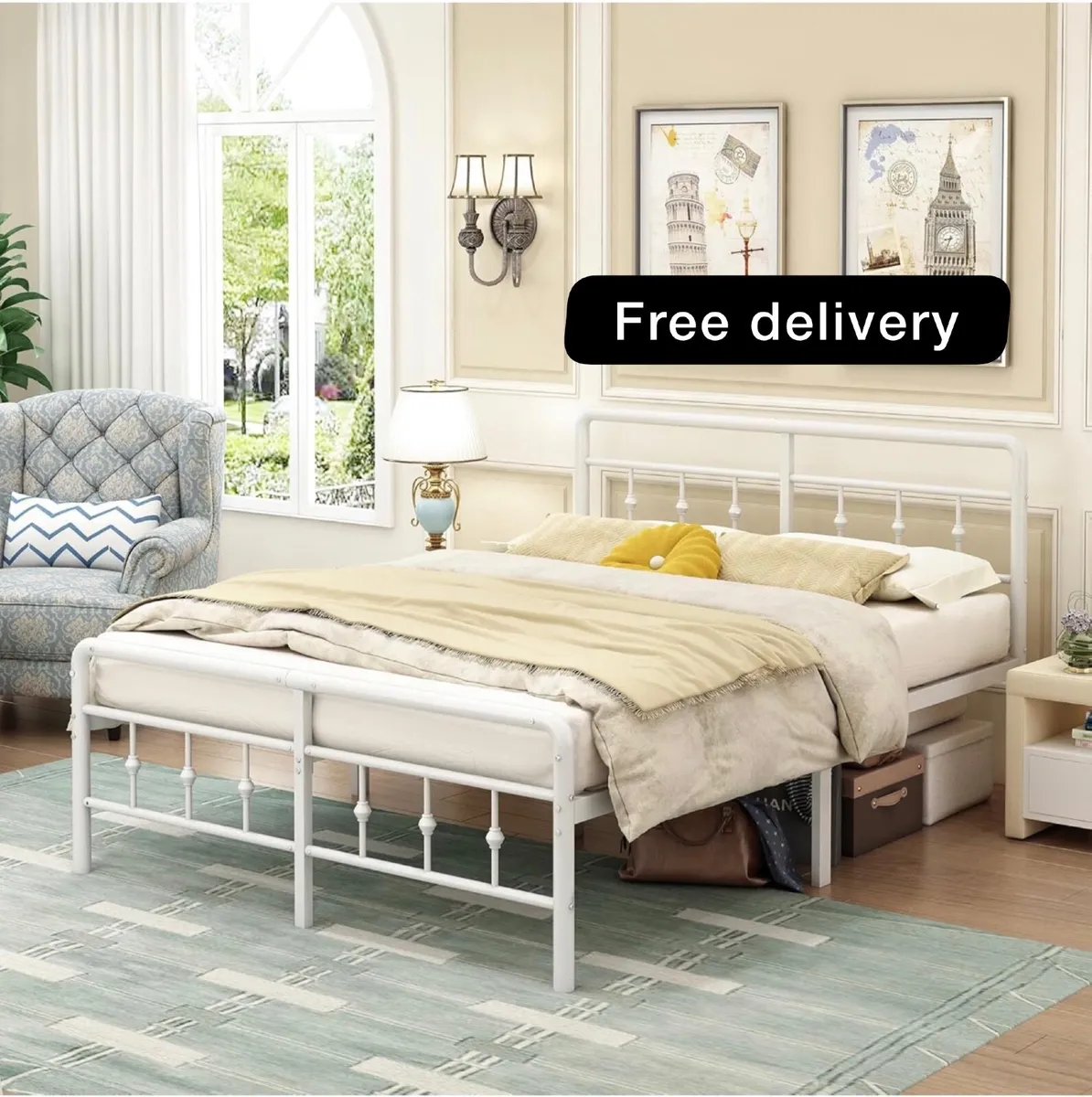 Super King Bed Frame 6ft with Headboard and Footbo - Image 1