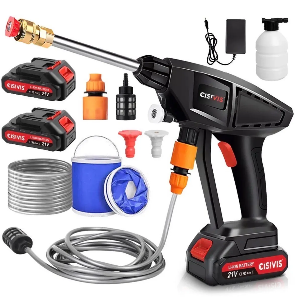 NEW Portable Cordless Pressure Washer +2 Batteries - Image 2