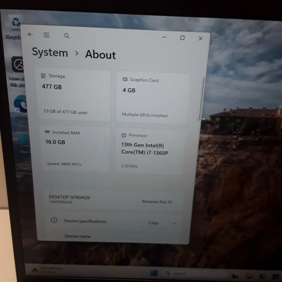 Lenovo Thinkpad P14s Gen 4 | I7-1360p | Rtx A500 4gb | 16gb Ram | 512gb Ssd - Image 3