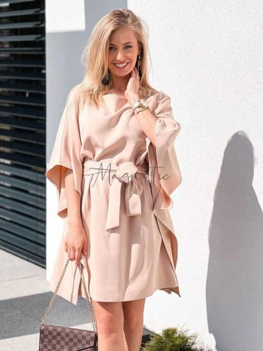 Dress batwings Oversize beige Xs-XL - Image 2