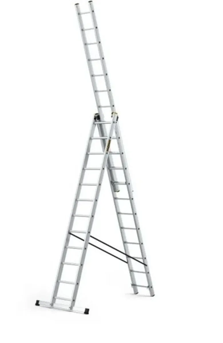 PRO 3-Section Aluminum Ladder, 3x12 Rungs - Image 2