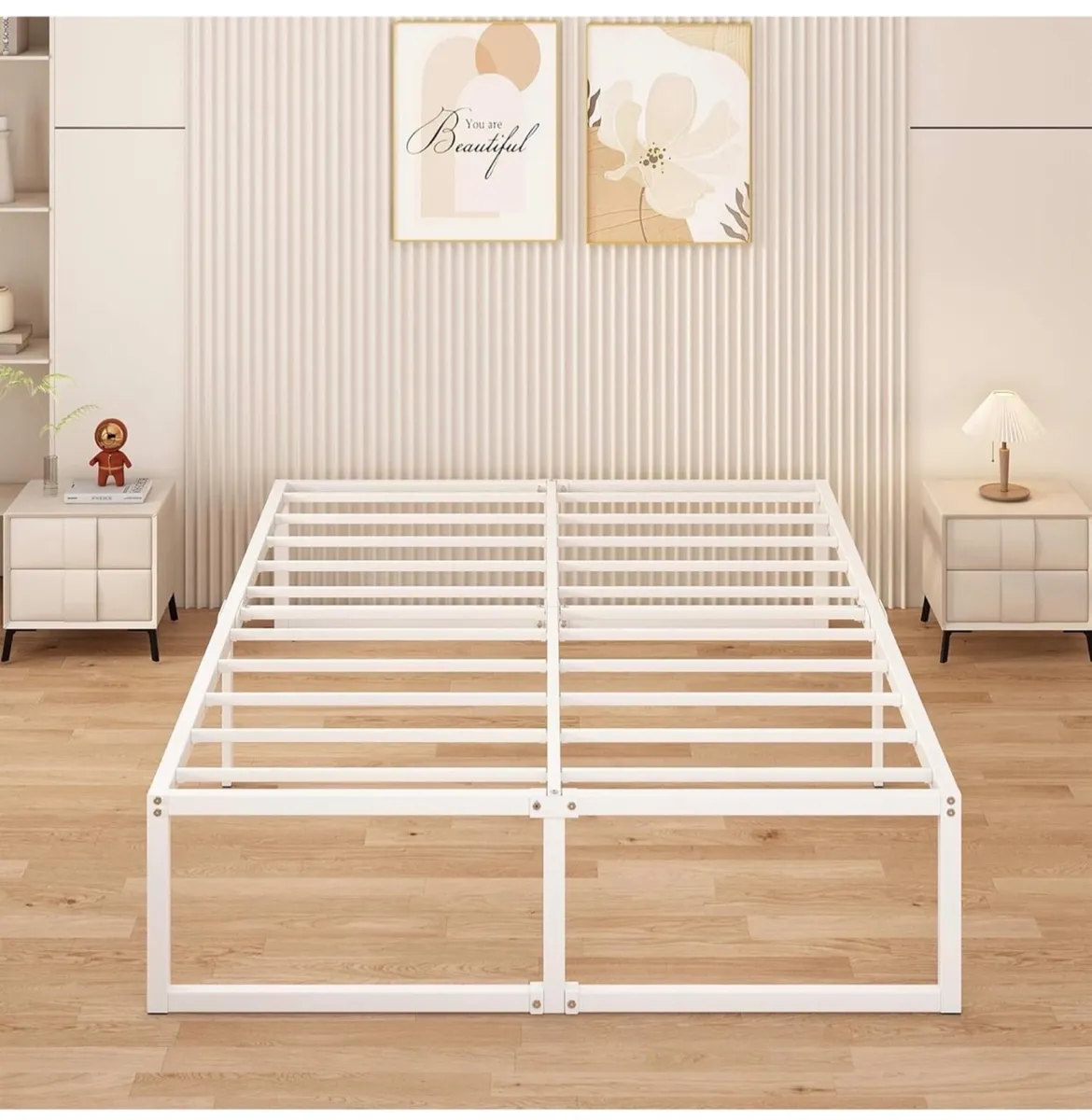 Super King Bed Frame 180x200 cm Metal Platform Bed - Image 1