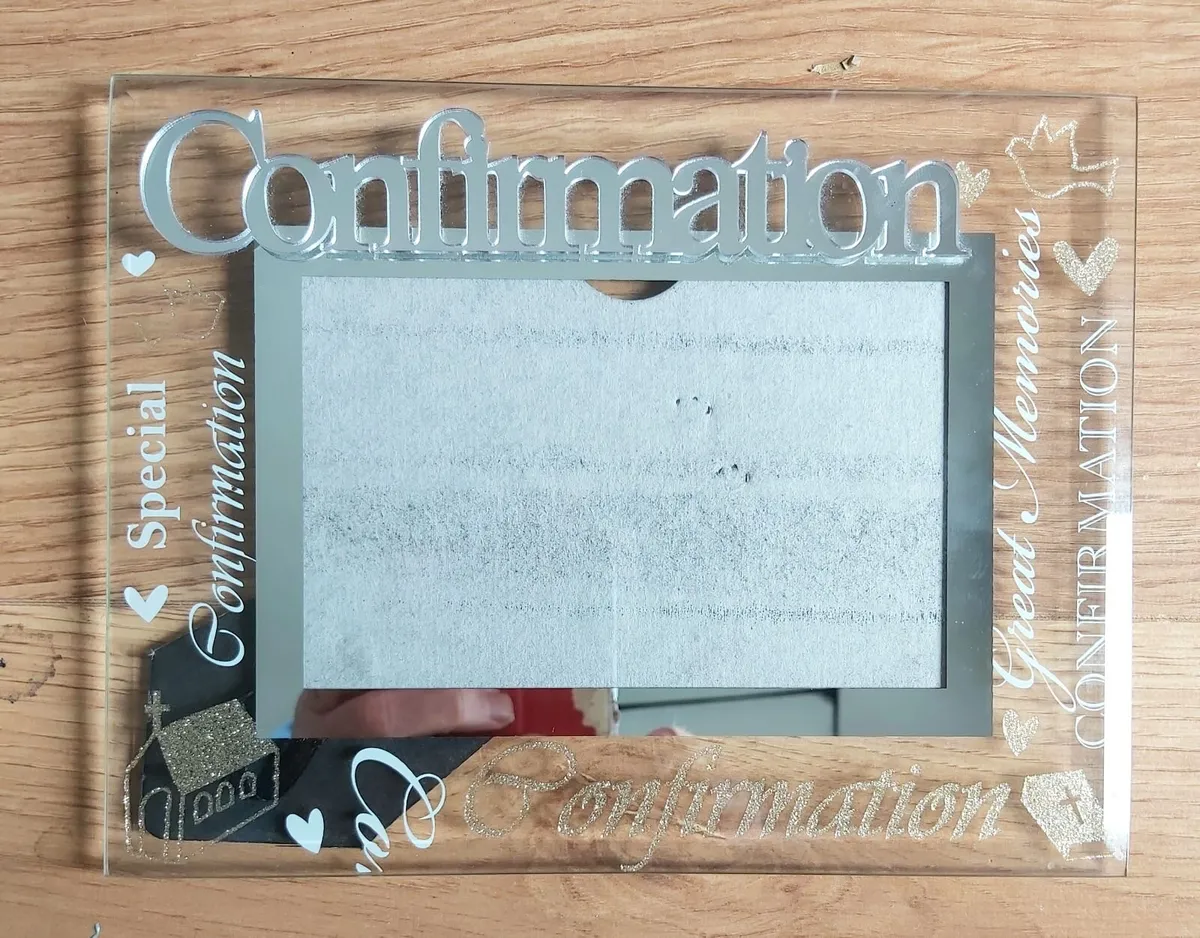 Confirmation and gold antique frame - Image 2
