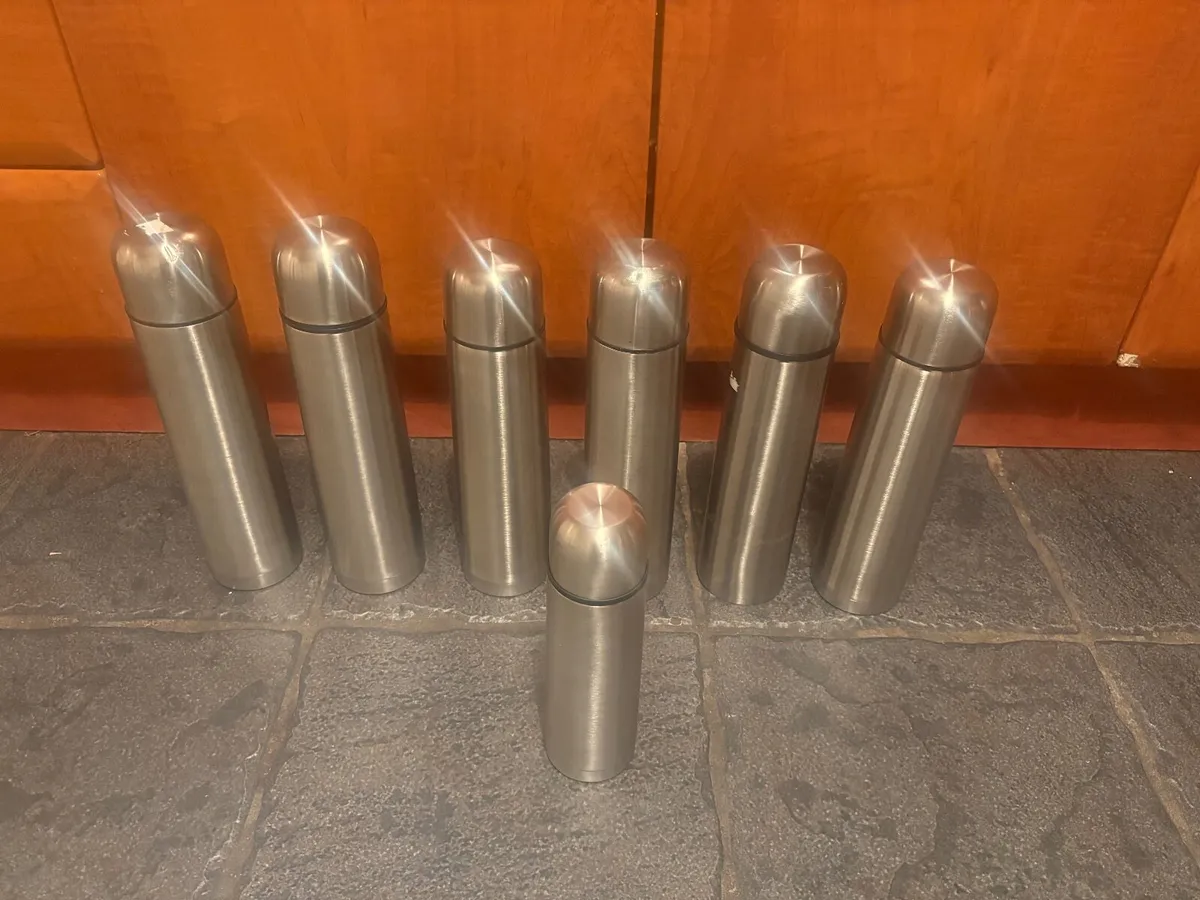 Chrome Flasks x 6