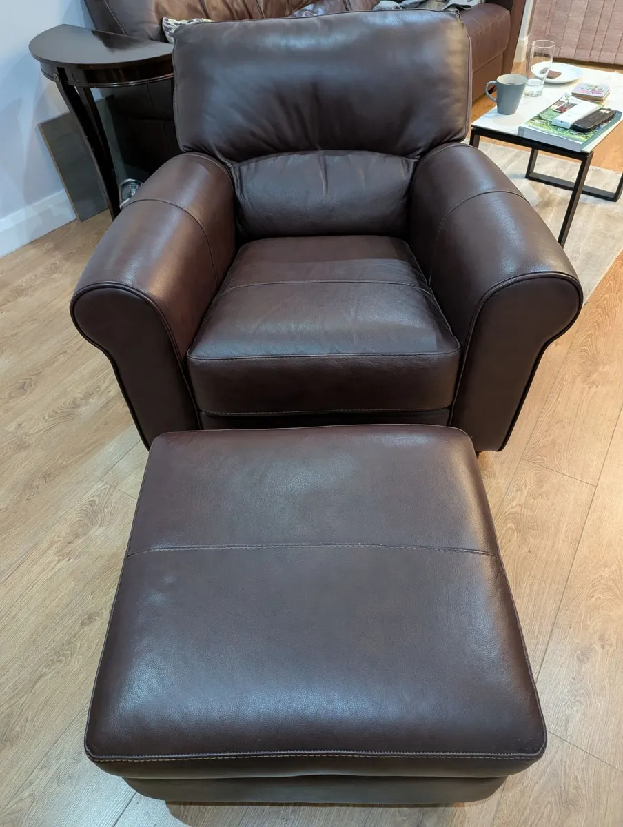 Armchair and Footstool - Image 1