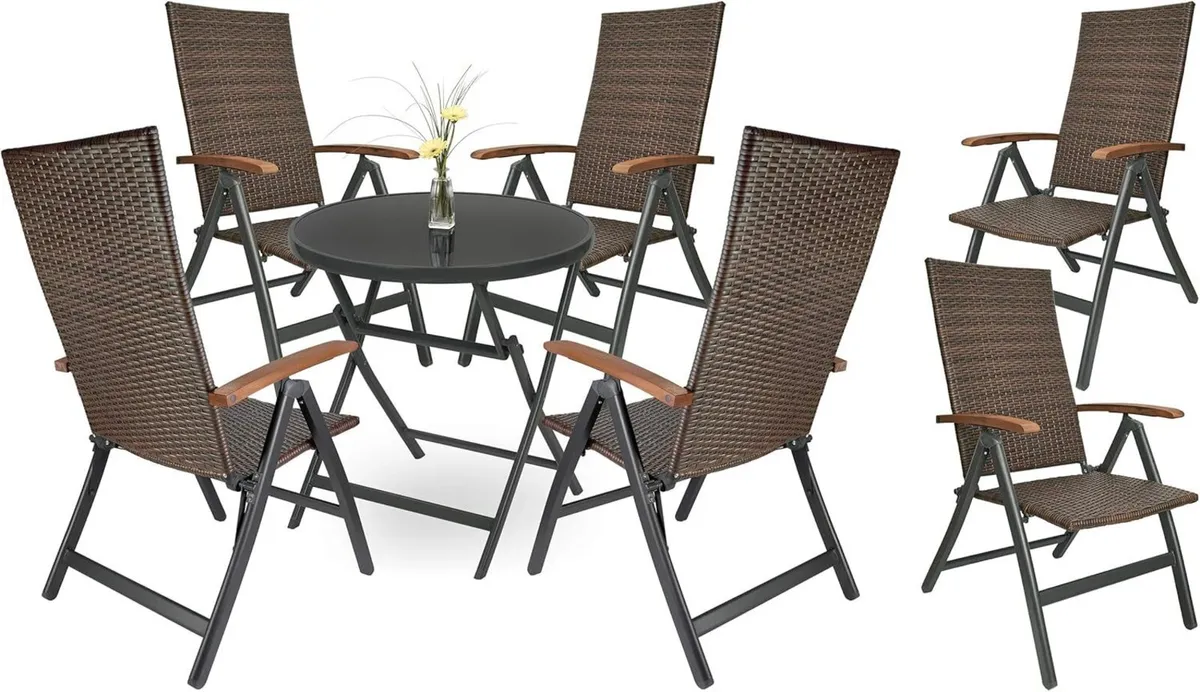 Garden Furniture Set Modena - 1 Round Glass - Image 1