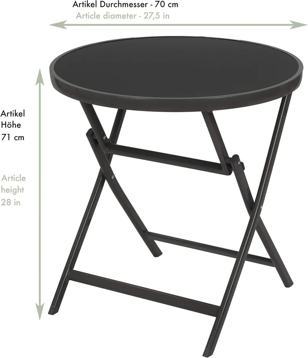 Garden Furniture Set Modena - 1 Round Glass - Image 2