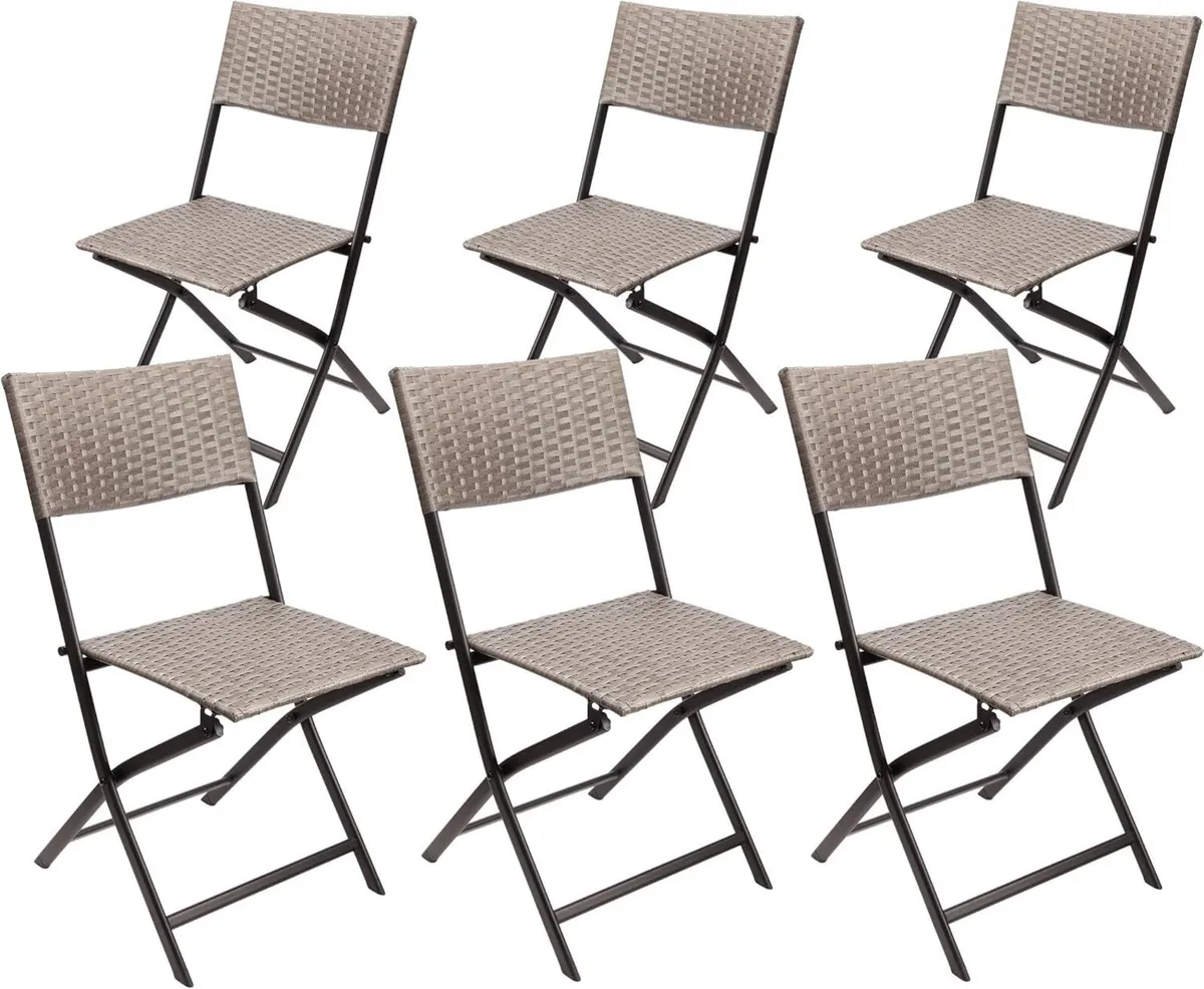 Set of 6 Garden Chair Toskana - Polyrattan - Image 1